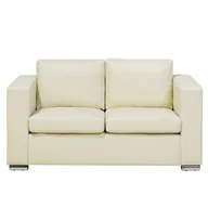 Sofy i kanapy - Beliani Sofa 2-osobowa ekoskóra beżowa HELSINKI 13210 - miniaturka - grafika 1