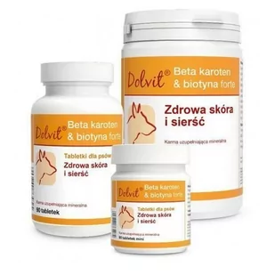 Dolvit Beta karoten & biotyna forte Mini 2x90 tabletek - Suplementy i witaminy dla psów - miniaturka - grafika 4