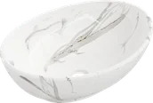 Umywalki - Mexen Elza umywalka nablatowa 40 x 33 cm, biała kamień - 21014082 - miniaturka - grafika 1