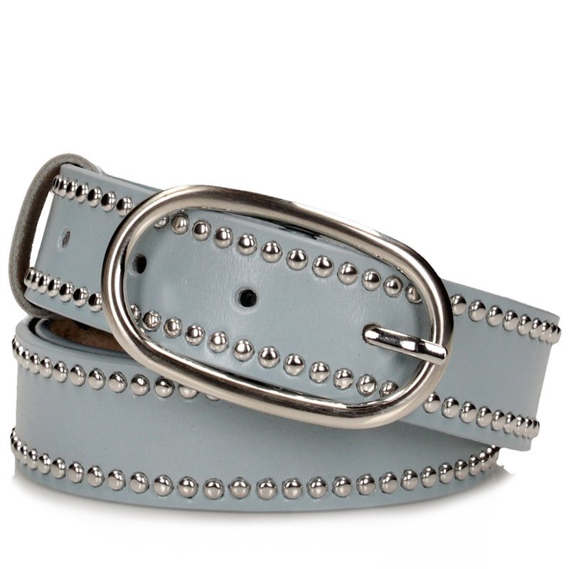 Niebieski skórzany pasek damski Toscanio 18326 - 90