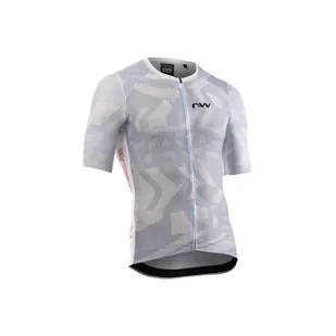 Koszulka rowerowa gravel szosa NORTHWAVE Blade Air Jersey jasny szary - Koszulki rowerowe - miniaturka - grafika 1