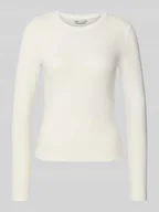 Bluzki damskie - Bluzka z długim rękawem o kroju slim fit z mieszanki bawełny model ‘RILEY’ - miniaturka - grafika 1