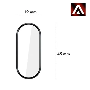 2x Elastyczne Szkło 3D szybka na ekran Alogy do Xiaomi Mi Band 7 Black - Akcesoria do smartwatchy - miniaturka - grafika 5