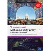 Pomoce naukowe - W centrum uwagi 1. Maturalne karty pracy do wiedzy o społeczeństwie dla liceum ogólnokształcącego i technikum. Zakres rozszerzony - miniaturka - grafika 1