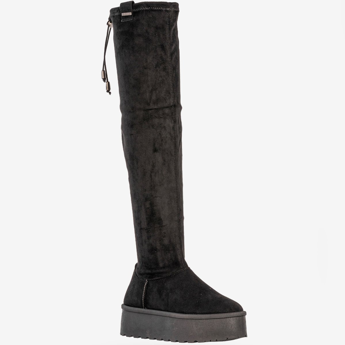 Kozaki Damskie BIG STAR Długie Buty Zimowe Za Kolano Czarne SS274264 Czarny 40