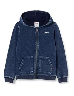 Levi's Chłopięca bluza z kapturem z logo Lvb Indigo na zamek błyskawiczny 8ej188, Z niebieskiego, 5 Lat - Bluzy dla chłopców - miniaturka - grafika 1
