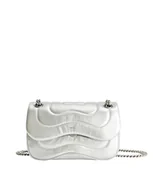 Torebki damskie - JW PEI Tina Pikowana torebka damska typu crossbody, na łańcuszku, Srebrny - miniaturka - grafika 1