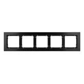 Klawisze i ramki - Karlik Ramka pięciokrotna Deco metal - czarny szczotkowany - miniaturka - grafika 1