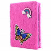 Szkolne artykuły papiernicze - PLUSZOWY ZESZYT DLA DZIEWCZYNKI WŁOCHACZ FUTERKO - miniaturka - grafika 1