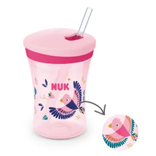 NUK Kubek NUK Action Cup Kameleon słomka 230ml. - Butelki dla niemowląt - miniaturka - grafika 1