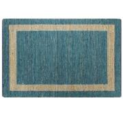 Dywany - vidaXL Ręcznie wykonany dywan, juta, niebieski, 160x230 cm - miniaturka - grafika 1
