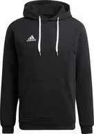 Bluzy męskie - Adidas adidas Entrada 22 Sweat Hoodie H57512 Czarne M - miniaturka - grafika 1