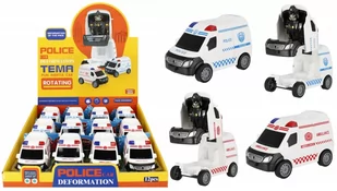 Auto Policja/Ambulans Robot 13cm mix MEGA CREATIVE 524392 - Samochody i pojazdy dla dzieci - miniaturka - grafika 1