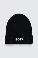Czapki męskie - Boss Green czapka z domieszką wełny BOSS GREEN kolor czarny - miniaturka - grafika 1