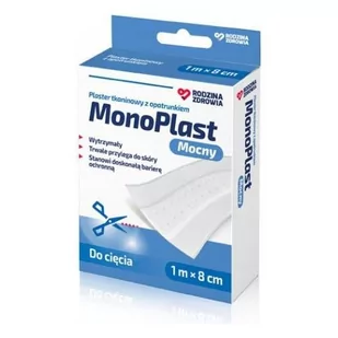 SILESIAN PHARMA Monoplast plaster tkaninowy z opatrunkiem 1m x 8cm - Apteczki i materiały opatrunkowe - miniaturka - grafika 1