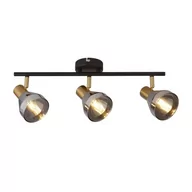 Lampy sufitowe - Westminster lampa sufitowa (spot) 3xE14 czarna/satynowy mosiądz 23801-3SM - miniaturka - grafika 1