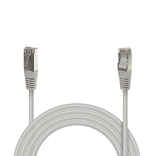 Waytex 32120 Kabel sieciowy RJ45 Cat 5e FTP 100MHz ekranowany - kompatybilny z PC, routerem, modem, przełącznikami konsol do gier, TV, wzmacniacz sieciowy - 20m, szary
