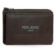 Portfele - Pepe Jeans Deep Portfel z uchwytem na karty Brązowy 11x7x1,5 cm Skóra by Joumma Bags, Brązowy brązowy, Talla única, Portfel na karty - miniaturka - grafika 1