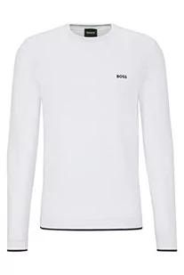 BOSS Sweter męski Rallo, biały, M - Swetry męskie - miniaturka - grafika 1
