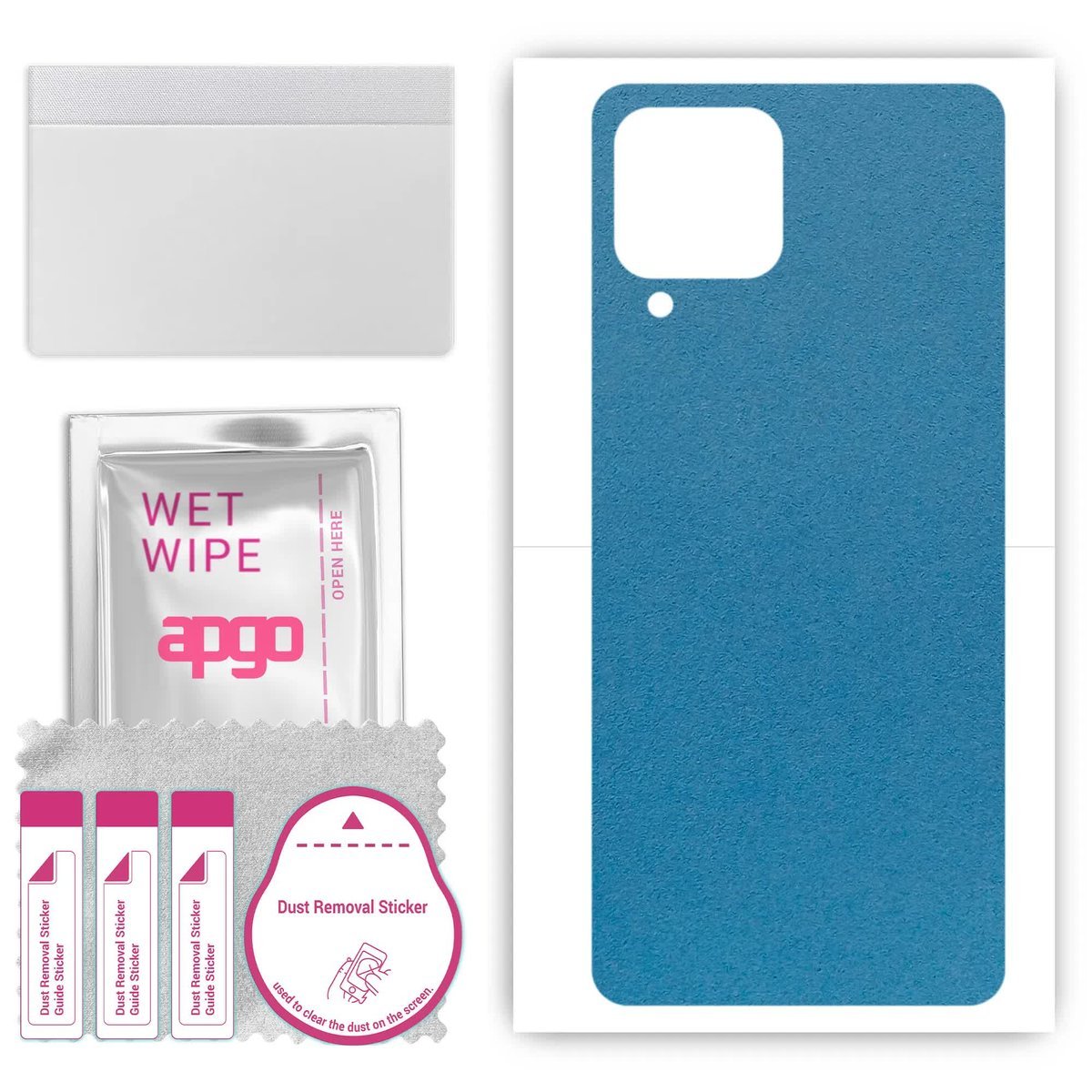 Folia naklejka skórka strukturalna na TYŁ Zamsz do Samsung Galaxy M53 5G - Zamsz Niebieski - apgo SKINS