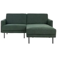 Narożniki - BELIANI Sofa lewostronna narożna poliester ciemnozielony 192 x 155 cm narożnik rogówka czarne metalowe nóżki tapicerowana minimalistyczna nowoczesna - miniaturka - grafika 1