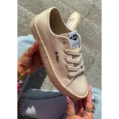 Trampki damskie - Trampki Damskie Z Plecionką Lee Cooper LCW-25-44-3215 Beżowe beżowy - miniaturka - grafika 1
