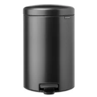 Kosze na śmieci - Kosz na śmieci z pedałem BRABANTIA NewIcon 233500 wyjmowane wiadro, nie przepuszcza zapachów, stal 20L Szary - miniaturka - grafika 1