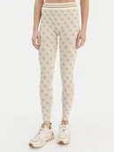 Legginsy - Guess Spodnie materiałowe 179838 Beżowy Slim Fit - miniaturka - grafika 1