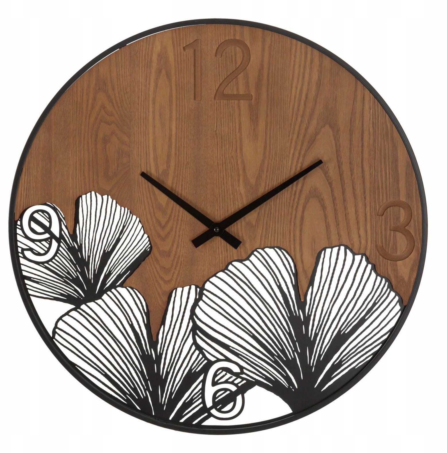 Zegar ścienny WOOD, brązowy, Ø 60 cm