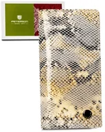 Portfele - Portfel damski skórzany Rfid Peterson pojemny ze skóry naturalnej wzór węża - miniaturka - grafika 1