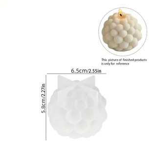 1 szt. 3D świeca bąbelkowa kształt żywica silikonowa forma okrągły cylinder formy silikonowe do wyrobu świec, ozdoby gipsowe rękodzieło z gliny, - Inne - miniaturka - grafika 1