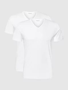Koszulki męskie - T-shirt z dekoltem w serek w zestawie 2 szt. - grafika 1