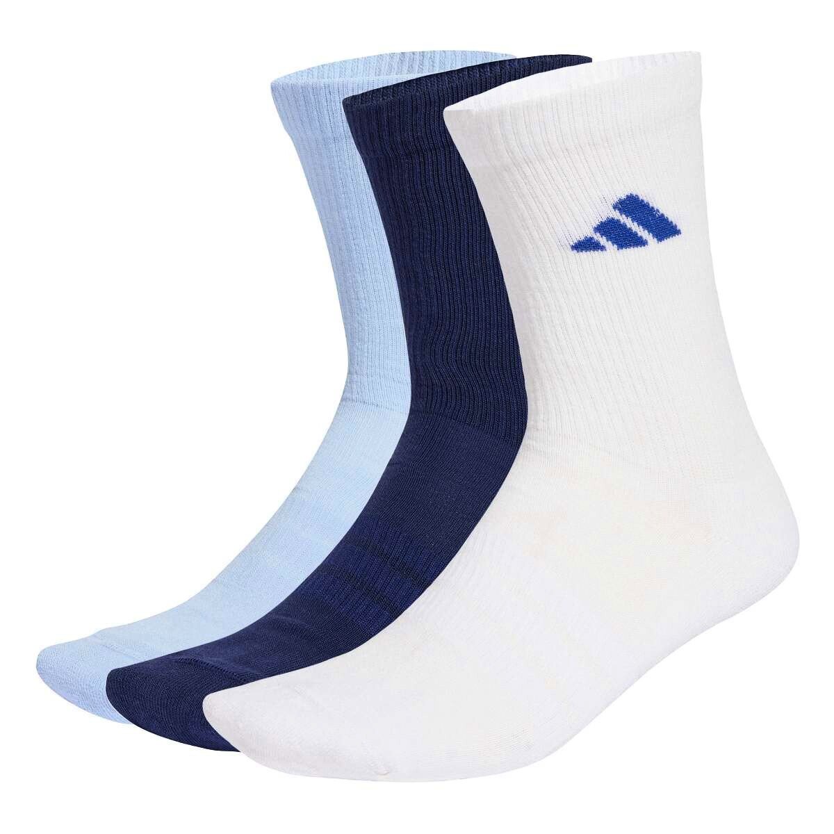 Skarpetki adidas Cushioned Sportswear Crew Socks 3 Pair Pack Dark Blue/White/Glow Blue XL
