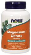 Witaminy i minerały - Now Foods Magnesium Citrate 200 mg 100 Tabletek - miniaturka - grafika 1