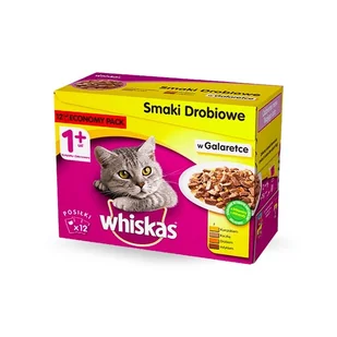 Whiskas Drobiowe Dania w galaretce Saszetka 100g 12733 - Mokra karma dla kotów - miniaturka - grafika 2