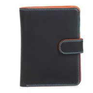 Portfele - mywalit Skórzany portfel damski duży portfel zatrzaskowy - 229-4 czarny tempo, Czarny, Medium - miniaturka - grafika 1