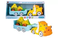 Samochody i pojazdy dla dzieci - Norimpex Auto laweta z oczami + koparka 1001864 - miniaturka - grafika 1