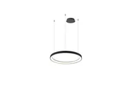 Lampy sufitowe - Zwisowa lampa ledowa Agnes AZ5019 LED 48W ring czarna - miniaturka - grafika 1