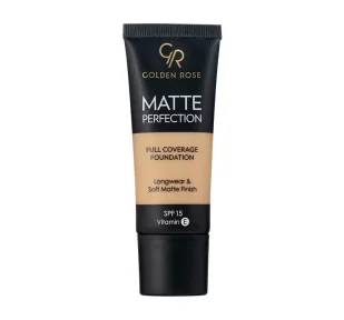 Golden Rose - MATTE PERFECTION - Full Coverage Foundation - Matujący podkład do twarzy - SPF15 - 35 ml - N6 - Podkłady do twarzy - miniaturka - grafika 1