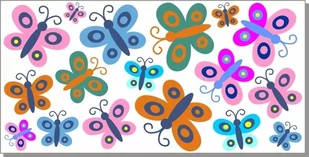 Naklejki ścienne dla dzieci mat Motylki 102, 120x60 cm - Naklejki na ścianę - miniaturka - grafika 1