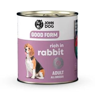 JOHN DOG GOOD FORM Rabbit Adult Królik 800g - Mokra karma dla psów - miniaturka - grafika 1