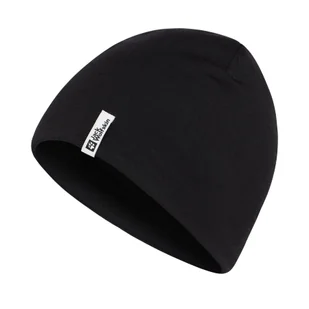 Czapka merino Jack Wolfskin MERINO BEANIE black - ONE SIZE - Czapki męskie - miniaturka - grafika 1