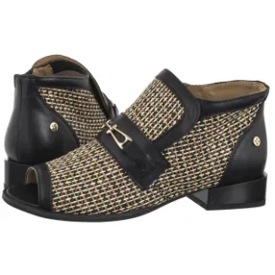 Botki Czarne+Beż 06934-39/00-1 (MA1312-b) Maciejka - Botki damskie - miniaturka - grafika 1