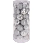 Bombki - Home Styling Collection Bombki choinkowe 6 cm 35 sztuk srebrne CAA113410 - miniaturka - grafika 1