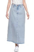 Spódnice - SPÓDNICA JEANSOWA WRANGLER LONG SKIRT WINTER BLEACH W263WJ10B 112128021 - Wrangler - miniaturka - grafika 1