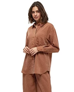 Peppercorn Damska koszula Faline Thelma, Brązowy otręby, XXL - Koszule damskie - miniaturka - grafika 1