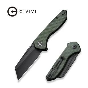 Nóż składany Civivi ExOne Green Canvas Micarta, Black Stonewashed Nitro-V by Brian Brown (C23036-3) - Noże - miniaturka - grafika 1