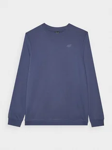 Męska bluza dresowa nierozpinana bez kaptura 4F 4FWMM00TSWSM1767 - granatowa - Bluzy sportowe męskie - miniaturka - grafika 1
