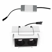 Lampy ogrodowe - Podtynkowa lampa z zasilaczem i modułem LED Modular H180.02 + HM180 2L + HT180 6W ON/OFF Maxlight LED 6W 3000K czarna biała - miniaturka - grafika 1