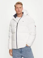 Kurtki męskie - Tommy Jeans Kurtka puchowa Essential DM0DM19786 Biały Regular Fit - miniaturka - grafika 1